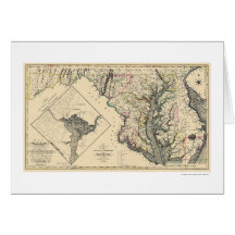 Maryland Detailed Map 1795 Cards