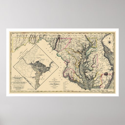 Maryland Detailed Map 1795 Print