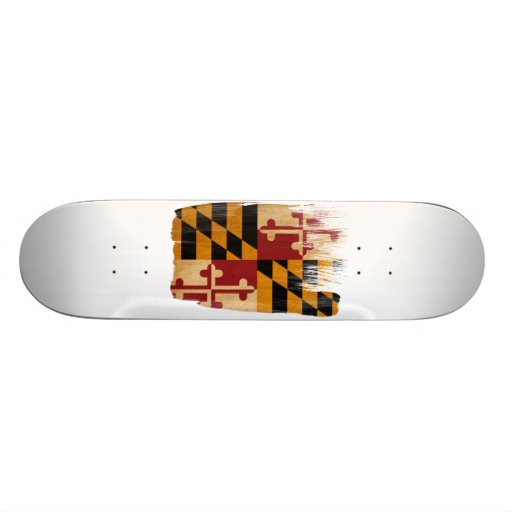 Maryland Flag Custom Skate Board