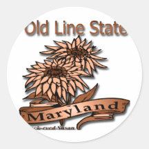 Maryland Old Line State Flowers Stickers