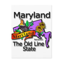 Maryland The Old State Line Bird Post Card