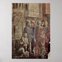 Masaccio - Healing shadow of Peter Print