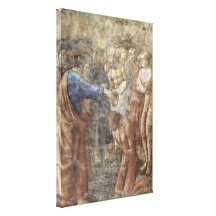 Masaccio - The baptism of a convert Stretched Canvas Prints