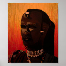 Masai Warrior Print
