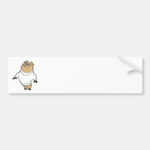 Mascot - Hog White Bumper Stickers