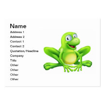 Mascotte de grenouille cartes de visite professionnelles