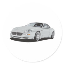 maserati gransport round sticker