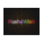 MashaAllah - Islamic phrase - best wishes greeting postcards