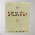 Mask concert poster distressed posters
