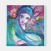 MASK IN BLUE FRIDGE MAGNET