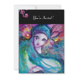 MASK IN BLUE , Pink,Fuchsia ,Turquase Black invitations