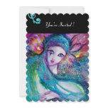 MASK IN BLUE , Pink,Fuchsia ,Turquase Black invitations