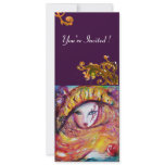MASK IN YELLOW, black purple red violet invitations