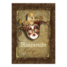 Mask masquerade venetian mardi gras party announcement
