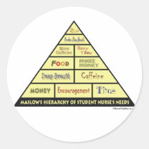 Maslow's Hierarcy of Student Nurse Needs Stickers