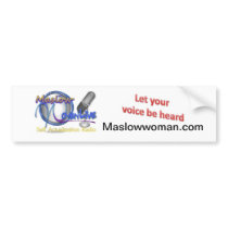 MaslowWoman Live Products Bumper Sticker
