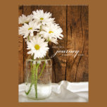 Mason Jar and White Daisies Country Wedding Invite invitations