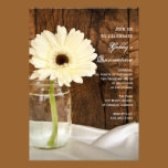 Mason Jar and White Daisy Quinceañera Invitation invitations