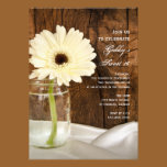 Mason Jar and White Daisy Sweet 16 Party Invite invitations