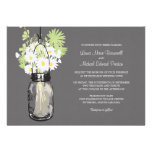 Mason Jar and Wildflowers Wedding Invitations