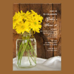 Mason Jar and Yellow Daisies Sweet 16 Party Invite invitations