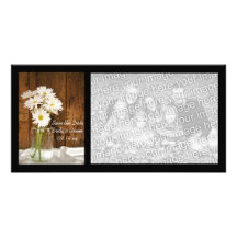 Mason Jar Daisies Country Wedding Save the Date Custom Photo Card