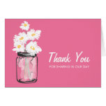 Mason Jar filled with White Daisies Cards