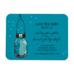 Mason Jar & Fireflies Save the Date Rectangle Magnet