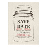Mason Jar Save the Date Invite