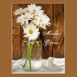 Mason Jar White Daisies Spanish Thank You Postcard postcards