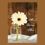 Mason Jar White Daisy Quinceañera Save the Date invitations