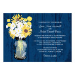 Mason Jar Wild Daisies Sunflowers & Billy Balls Invites