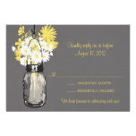 Mason Jar & Wildflowers RSVP Card Announcements