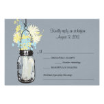 Mason Jar & Wildflowers RSVP Card Personalized Invite