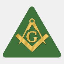 Mason Masonic on Green Sticker