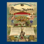 Masonic AF & AM Diploma posters