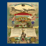Masonic F&AM Diploma posters