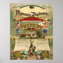 Masonic F&AM Diploma Print