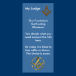 Masonic Fundraiser rack cards