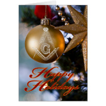 Masonic Happy Holidays Card