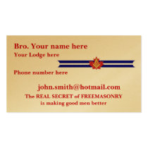 MASONIC LODGES PERSONALIZE business cards