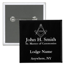 Masonic Nametag Button