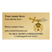 MASONIC / SHRINERS EMBLEM business cards