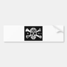 Masonic Skull & Bones, Square and Compass, Trowel, Bumper Sticker