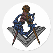 Masonic Square and Compass Sticker