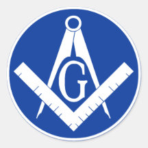 Masonic Square and Compass Sticker