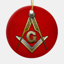 Masonic Square and Compasses Christmas Ornaments