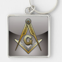 Masonic Square and Compasses Key Chain