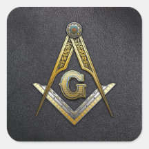 Masonic Square and Compasses Square Stickers