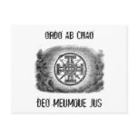Masonic symbols ORDO AB CHAO postcards